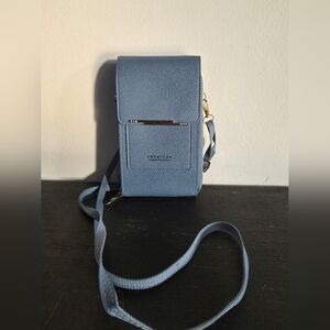 ENDAYCON Dusty Blue Crossbody Phone Purse Bag